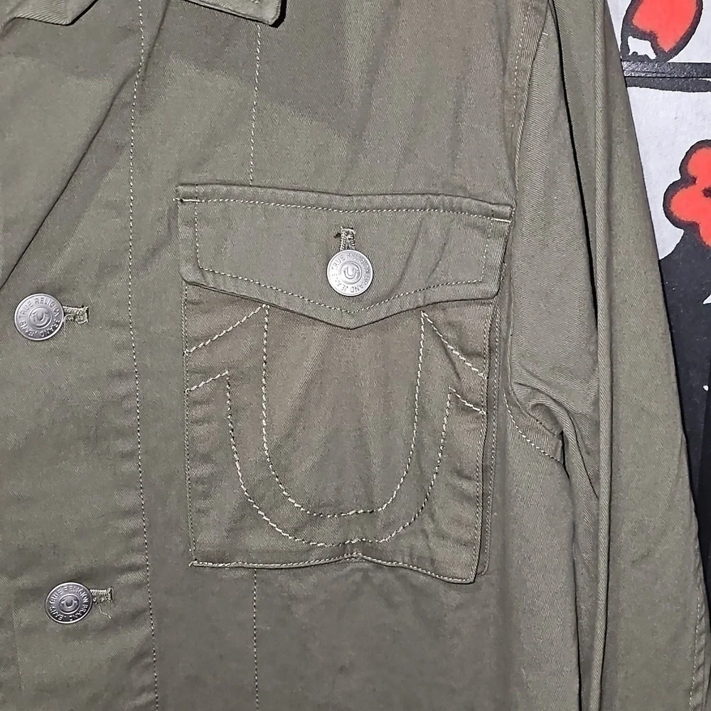 True Religion Military Green Jacket Size Small NWT